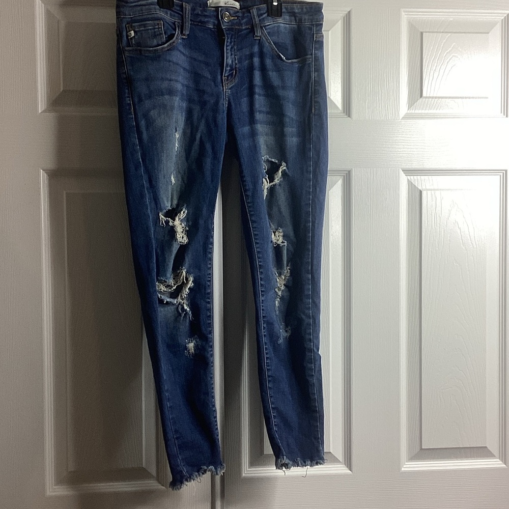 KanCan‎ Distressed Skinny Jeans in Blue 28 Style KC8025